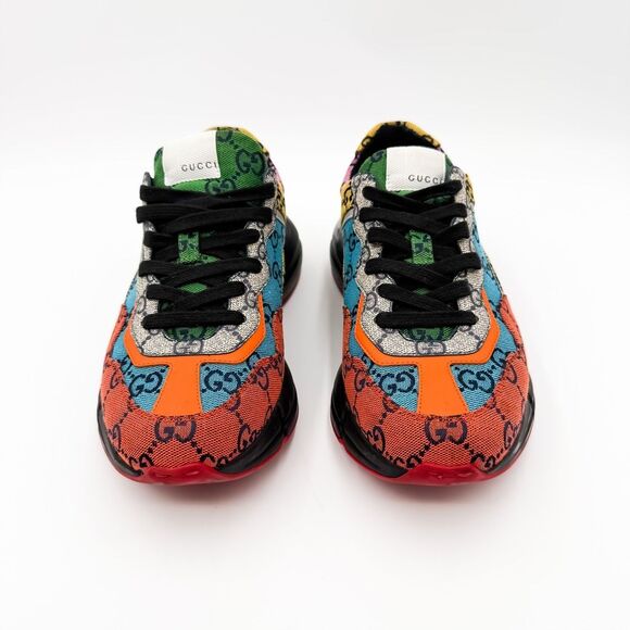 Gucci GG Canvas Rhyton Sneakers Trainers Multicolor EU 39 US 9 Chunky Sole - Picture 3 of 12